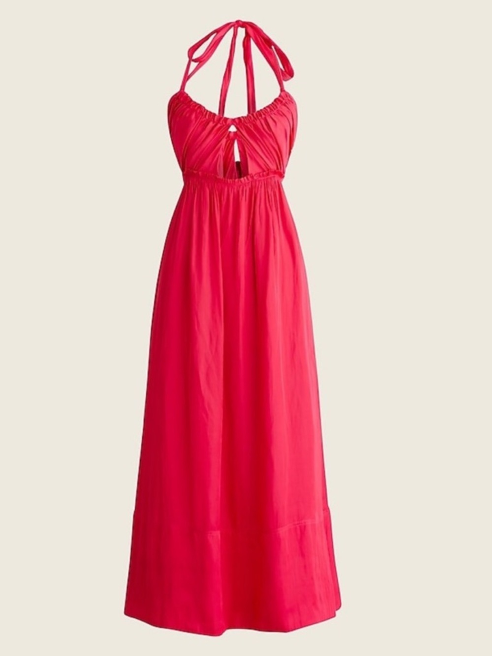 J. Crew Collection Halter Cutout Dress in Featherweight Satin!